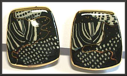 Jewelry 10 Black/Ivory Large CLIP Earrings