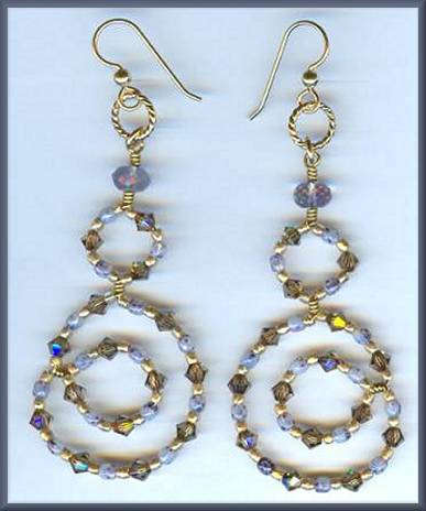 Jen Christiansen Sapphire Periwinkle Bronze Loop De Loop