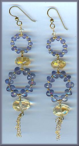 Jen Christiansen Sapphire Citrine Double Rings