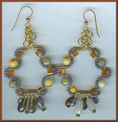 Jen Christiansen Smoky Iolite Jade Loops