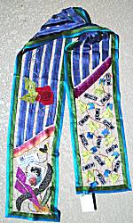 Joan Edelstein Melange Aqua Verde/Periwinkle Scarf