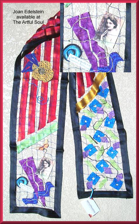 Joan Edelstein Melange Raven/Hot Flash Scarf