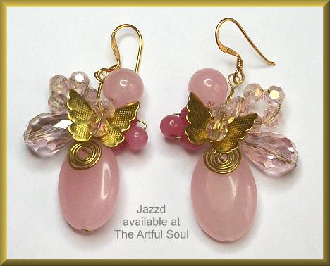Jazzd Butterfly in Pink Cluster Earrings