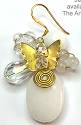 Jazzd Butterfly in White Cluster Earrings