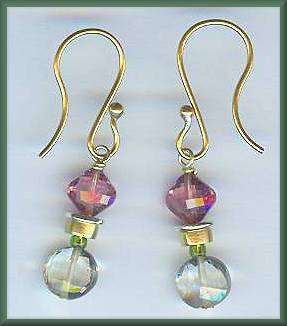 Kasselman 18kt Tourmaline Green Amethyst Earrings