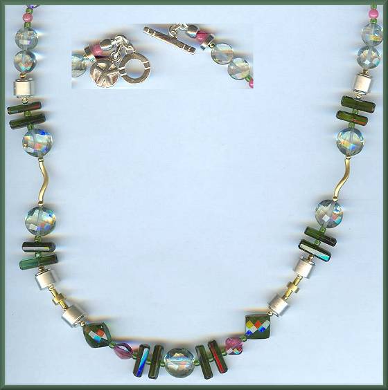 Kasselman Tourmaline Green Amethyst Necklace