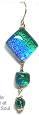 Kim Kole Blue-Green Triple Drop Earrings