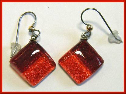 Kim Kole Red Earrings