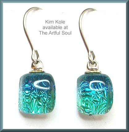 Kim Kole Small Drop Blue/Green Earrings
