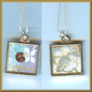 Kathy Lo Small Square Reversible Pendant
