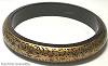 Kashmir Medium Bangle Gold on Black