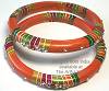 Kashmir Stackable Bangle, Medium Orange