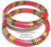 Kashmir Stackable Bangle, Medium Pink