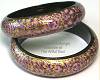 Kashmir Wide Bangle, Lavender Floral