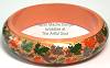 Kashmir Wide Bangle, Pink Leaves