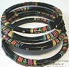 Kashmir Stackable Bangle, Skinny Black