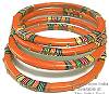 Kashmir Stackable Bangle, Skinny Orange