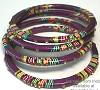 Kashmir Stackable Bangle, Skinny Purple