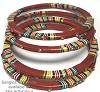 Kashmir Stackable Bangle, Skinny Red