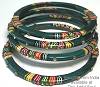 Kashmir Stackable Bangle, Skinny Teal
