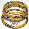 Kashmir Stackable Bangle, Skinny Yellow