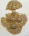 Lavish Gold and Pearl Earrings