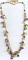 Laura Gibson 22kt Amethyst Prehnite Necklace