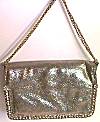 Lixenberg Metallic Cement Leather Evening Bag