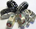 Orna Lalo Black/White Napkin Rings Set