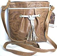 Leaders in Leather Vaquetta Saddle Tan Bucket Bag
