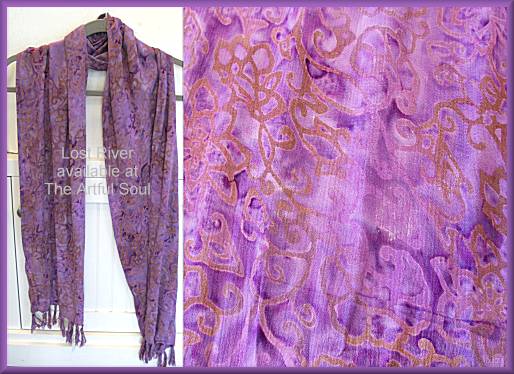 Lost River Batik Scarf, Amethyst