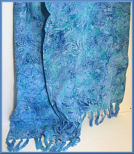 Lost River Batik Scarf, Waterfall