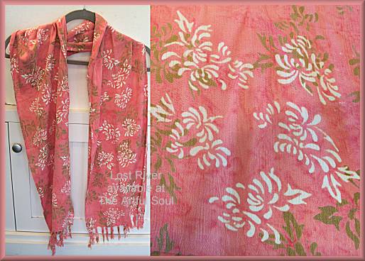 Lost River Batik Scarf, Pink Lady