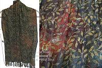Lost River Batik Scarf, Earth Leaf
