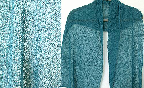 Lost River Long Knit Scarf, Deep Peacock
