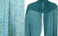 Lost River Long Knit Scarf, Deep Peacock