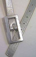Leatherock Silver Leather Belt