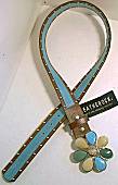 Leatherock Stone Flower Turquoise/Brown Belt