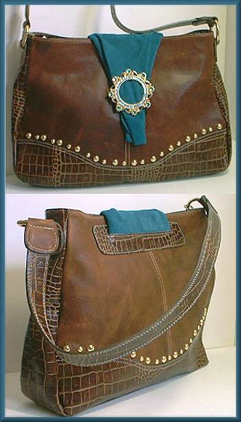 Leatherock Brown/Teal Bag
