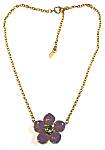 La Vie Golden Lavender Flower Necklace