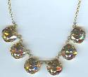 La Vie Golden 6-Stone Champagne Necklace