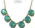 La Vie Golden 6-Stone Peruvian Opal Necklace