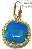 La Vie Golden Pillow Pool Earrings