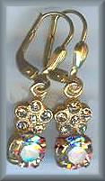 La Vie Golden Small Shade Crystal Earrings