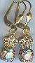La Vie Golden Small Shade Crystal Earrings