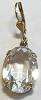 La Vie Golden Large Clear Earrings