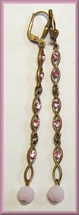 La Vie Golden Long RoseQuartz Drops