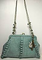 Liz Soto Aqua Ruffled Bag