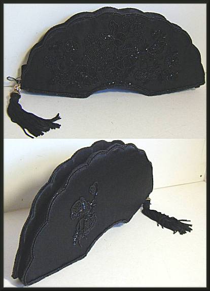 Liz Soto Satin Beaded Clutch