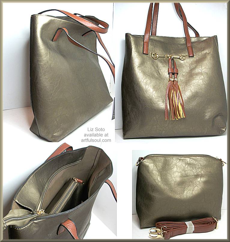 Liz Soto Bronze Horse-Bit 2-in-1 Tote